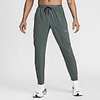 Nike Phenom Men s Dri FIT Woven Running Trousers Green Polyester Elastane 50 Recycled Polyester